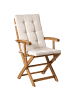 Beliani 4er-Set Gartenstuhl MAUI PREMIUM in Braun/Beige