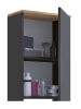 VCM  Hängeschrank Badregal Badmöbel Wandschrank Cosila in Anthrazit / Honig-Eiche