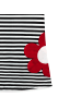Denokids Kurzarmkleid 3D Flower Black & White Striped in multicolor