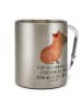Mr. & Mrs. Panda Tasse Capybara Blume mit Spruch in Silber