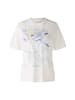 Oui T-Shirt 100% Organic Cotton in offwhite blue