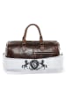 SID & VAIN Leder-Reisetasche Leder Weekender Unisex SEATTLE in braun