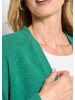 GOLDNER Kurzgröße:  Cardigan Strickjacke mit Strickbandblende in grün