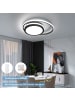 ZMH Deckenleuchte LED in schwarz 46W rund dimmbar Moderne Flurlampe Sternenhimmel