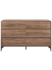 Beliani Kommode COWELL in Braun - (W) 140 x (H) 85 x (L) 40 cm