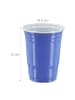 relaxdays 100x Beer Pong Becher in Blau