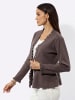 creation L Modal-Mix-Strickjacke in dunkeltaupe