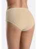 Teyli Hohe Taille Baumwollslip mit floraler Spitze Violetta in beige