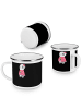 Mr. & Mrs. Panda Kaffeepott Beste Brautjungfern mit Spruch in Schwarz