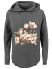 F4NT4STIC Oversized Hoodie Vogelnest Blumen in charcoal