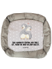 Mr. & Mrs. Panda Hundekörbchen Pinguine Kuscheln mit Spruch in Grau Pastell