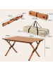 COSTWAY Faltbarer Campingtisch Aluminium in Braun