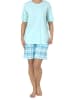 NORMANN Shorty Pyjama kurzarm - 44715 in türkis