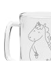 Mr. & Mrs. Panda Gravur Bierkrug Einhorn Baby ohne Spruch in Transparent