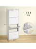 HOMCOM Schuhschrank in Weiß 55L x 15B x 139H cm