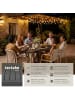 tectake Balkontisch für 4–6 Personen aus Aluminium, 80–160 x 80 x 75 cm