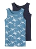 name it Jungen Unterhemden im 2er-Pack mit Dino Motiv in Blau