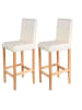 MCW 2er-Set Barhocker Vicenza, Creme, helle Beine