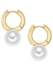 Rafaela Donata Creolen aus Sterling Silber mit Zirkonia und Muschelkernperle in gelbgold