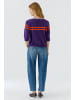 Oui Pullover in dk violett orange