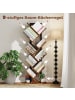 HOMCOM Bücherregal in Rustikal-Braun 50L x 24B x 109H cm
