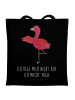 Mr. & Mrs. Panda Freizeitbeutel Flamingo Yoga mit Spruch in Schwarz