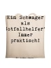 Mr. & Mrs. Panda Tragetasche Spruch Schwager Notfallhelfer mit S... in Creme