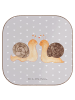 Mr. & Mrs. Panda Glasuntersetzer Schnecken Liebe ohne Spruch in Grau Pastell