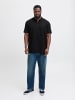 JACK & JONES PLUS Poloshirt in Black
