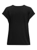 ONLY 2er-SET Modisches Rundhals T-Shirt mit Glitzer Naht in Schwarz