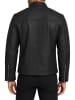 Reichstadt Herren Slim Fit Echtlederjacke Silver Zipper in Grey