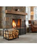 relaxdays Kaminholzregal in Schwarz - (B)45 x (H)41 x (T)33 cm