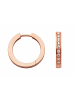 Adeliás Damen 925 Silber Ohrringe / Creolen mit Zirkonia Ø 20,1 mm in rose