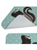 Mr. & Mrs. Panda Badematte Stinktier Sitzen ohne Spruch in Türkis Pastell