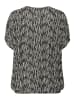 Kaffe Ärmellose Bluse KAamber Loose fit in Black/Chalk Graphic Lines