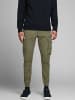 Jack & Jones Hose Cargo Jogger Pants PAUL FLAKE AKM 542 Twill Gummibund in Olive