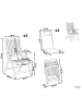 Beliani 2er-Set Gartenstuhl JAVA PREMIUM in Braun/Rot