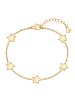 Glanzstücke München Armband Stern aus Edelstahl in gelbgold