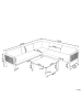 Beliani 2-tlg Lounge Set BORELLO in Weiß/Braun/Beige