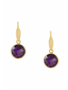 Gemshine Ohrringe Amethyst Tropfen in gold coloured