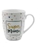 Geda Labels Tasse Super Mama Herzen in Weiß - 320ml