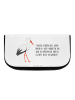 Mr. & Mrs. Panda Schminktasche Storch mit Spruch in Weiß