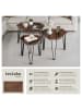 tectake Beistelltisch-Set Torquay stapelbar, Industrial Holz dunkel, rustikal