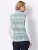 Sieh an! Fleece-Weste in jade-ecru-gemustert