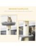 Pawhut Kratzbaum Dunkelgrau+Cremeweiß 48L x 48B x 92H cm