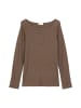 Marc O'Polo U-Boot-Longsleeve regular in shaded brown melange