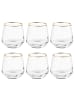 Butlers Wasserglas TOUCH OF GOLD 6er-Set in Durchscheinend