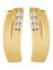 Adeliás Damen Ohrringe – Klappcreole aus 925 Silber in gold