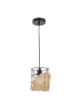 home24 Pendelleuchte Vadum in Schwarz / Braun