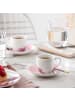 Villeroy & Boch 6er Set Espressotassen mit Untertassen Rose Garden 70 ml rosa in rosa